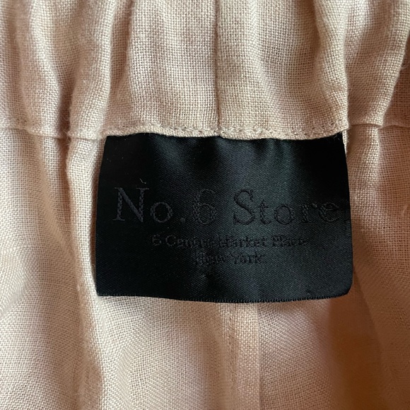 No. 6 Store Linen Wide Leg Culottes Pants Dusty Pink Crop Wide Leg - Picture 4 of 5